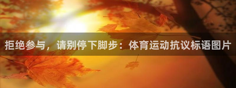 米兰体育综合官网：拒绝参与，请别停下脚步：体育运动抗议标语图片